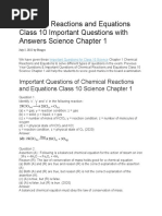 Chemical Reactions and Equations