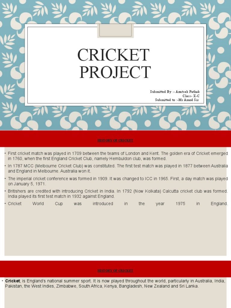 History and Rules of Cricket | PDF