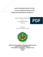 The Application of Teledentistry for Saudi Patients Care a National Survey Study