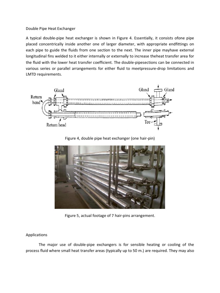 Double Pipe Heat Exchanger Overview | PDF