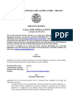 Economia Management Call For Application 2011