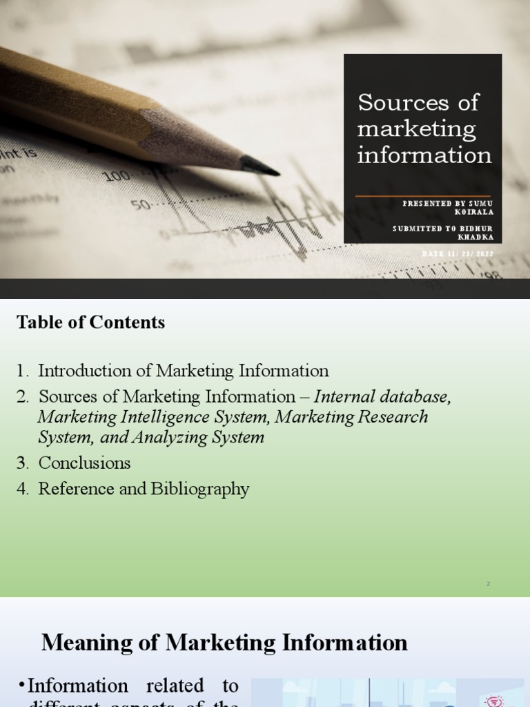 Sources of Marketing Information - Sumu Koirala | PDF | Marketing ...