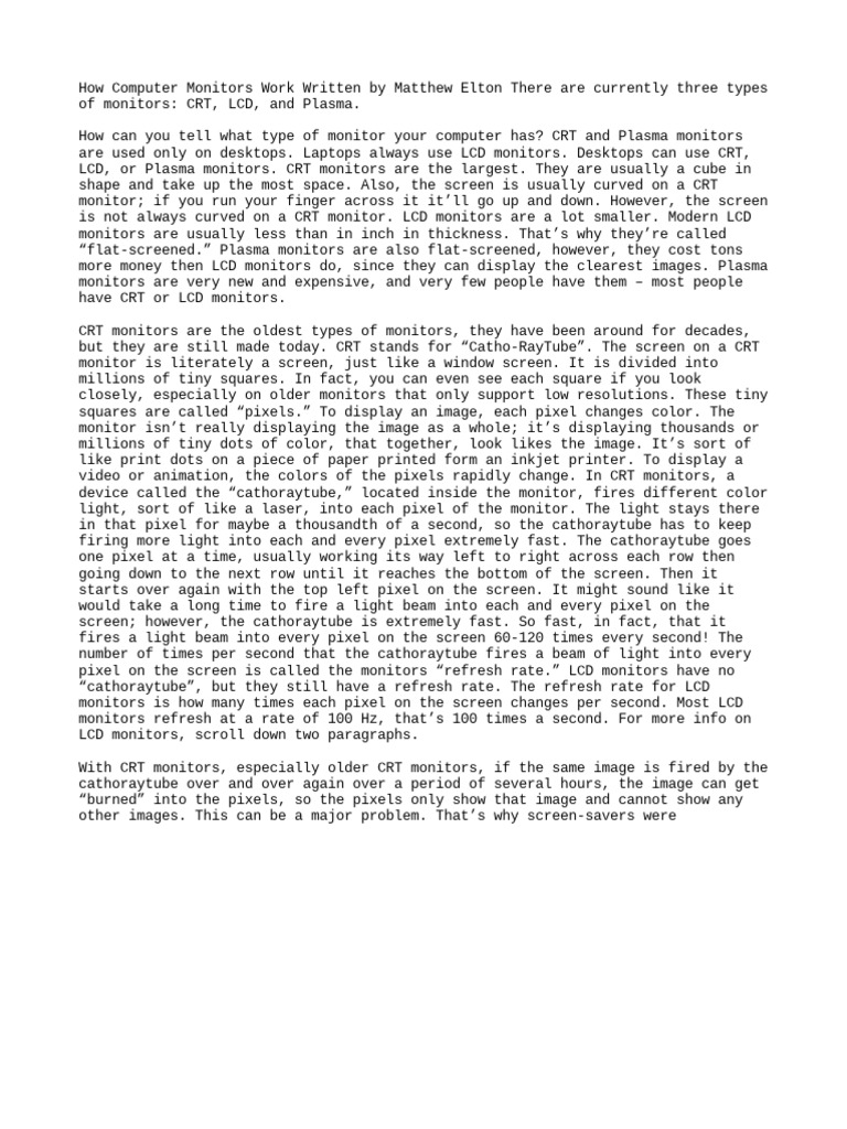 Vdocument in how computer monitors work pdf computer monitor