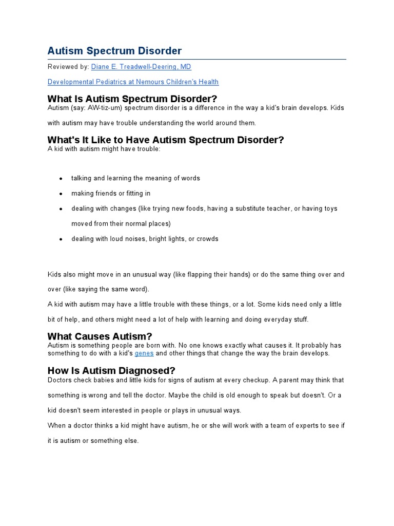 Understanding Autism Spectrum Disorder | PDF | Autism | Autism Spectrum