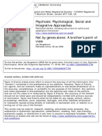 Not by Genes Alone - A Brother's Point of View (Psychosis, Vol. 1, Issue 1) (2009)