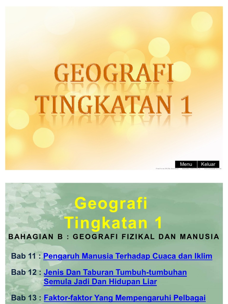 Geografi Tingkatan 1 (Bab 1117)