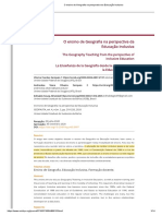 O Ensino de Geografia Na Perspectiva Da Educação Inclusiva