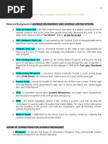 JUVENILE DELINQUENCY AND JUVENILE JUSTICE SYSTEM Reviewer