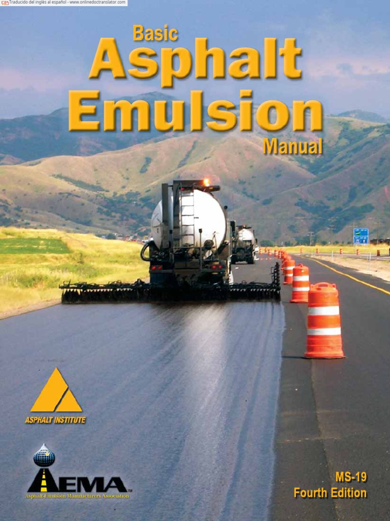 Basic Asphalt Emulsion Manual (001071) PDF Agua Petróleo