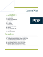 Lesson Plan A1 Niñ@s