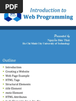 Introduction To Web Programming