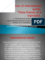 Translation of International Words