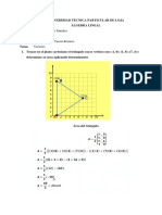 Área triángulo vectores unitarios producto punto