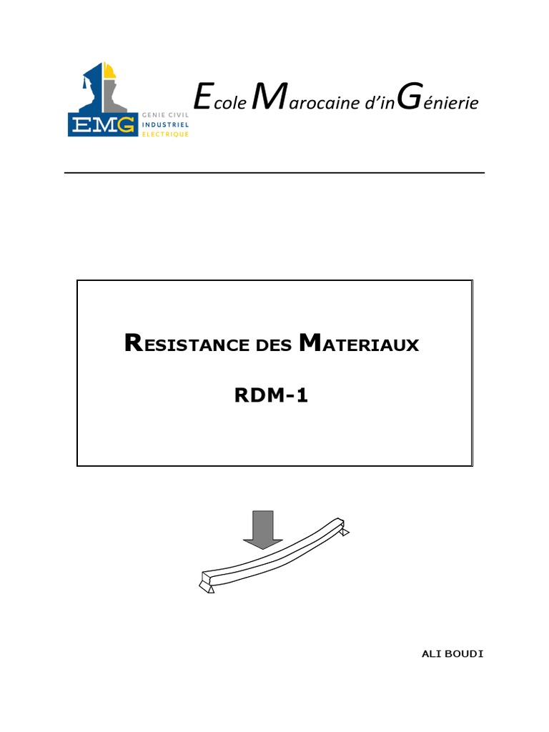 Cours de Résistance des Matériaux RDM-1 | PDF | Résistance des ...