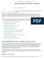 Excel INDIRECT Function - Basic Uses and Formula Examples