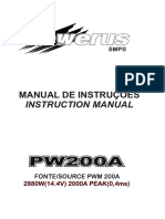 Manual Fonte PW200A 2880W 200A