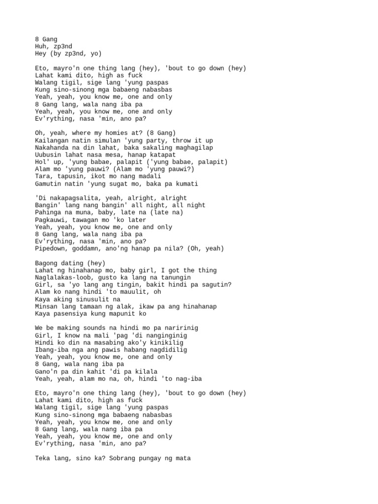 Know Me (Lyrics) | PDF