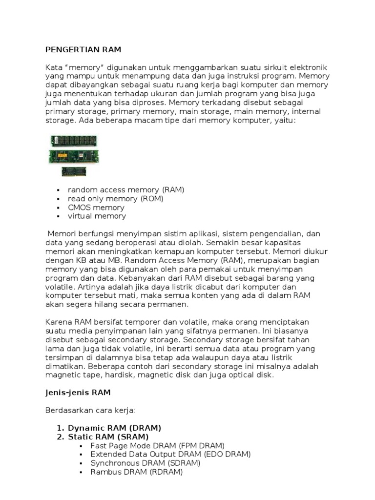 Pengertian Ram | PDF