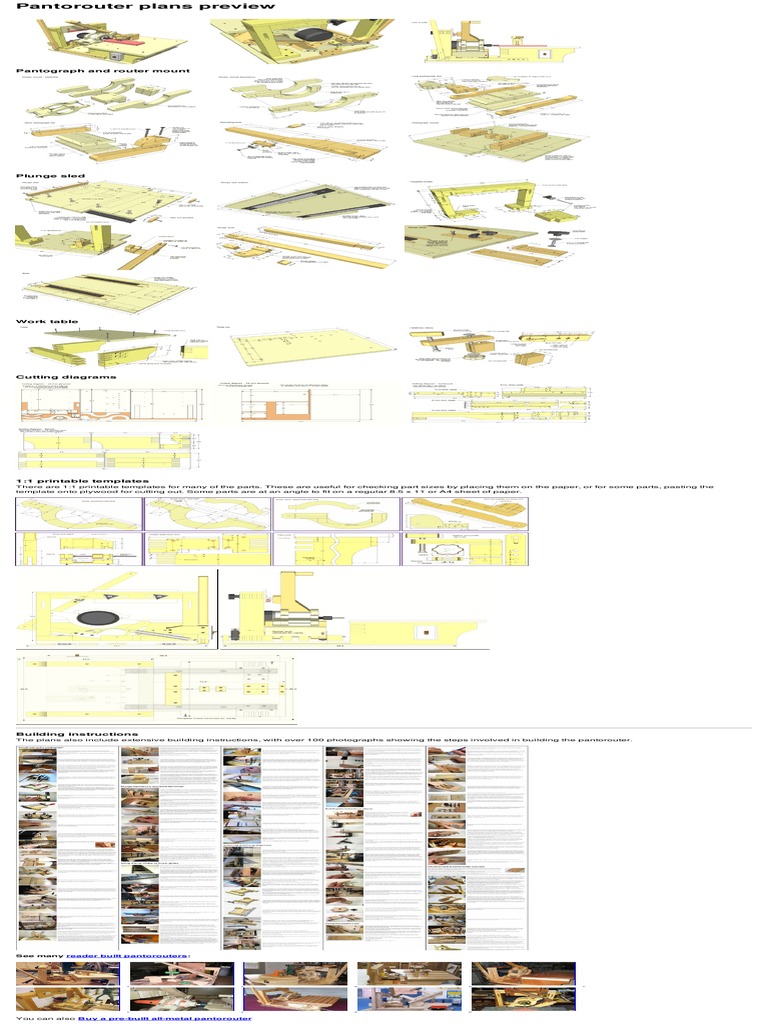 Pantorouter Plans and Templates Guide | PDF