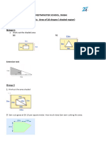 Year 8 - Area of The Shaded Region - Worksheet