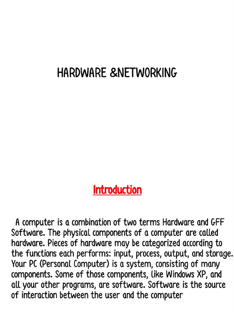 Hardware Networking PDF