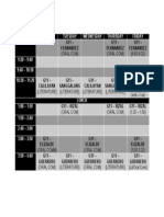 G11 Class Schedule