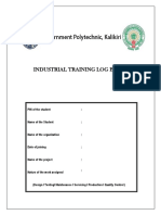 Industrial training log