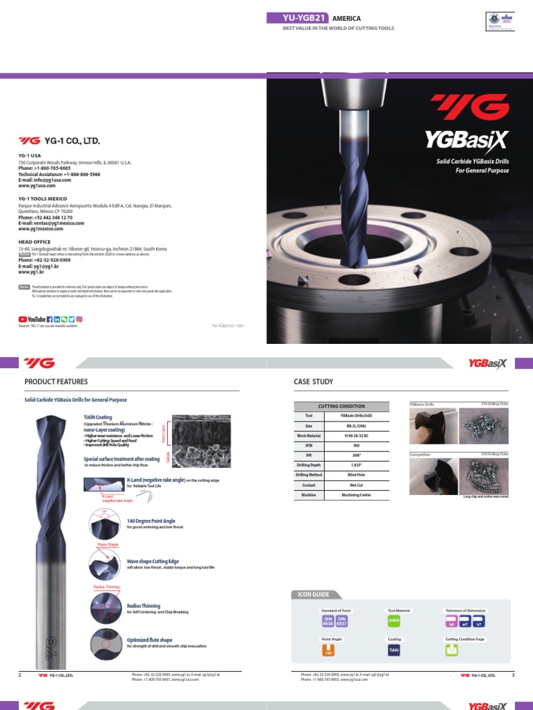 Solid Carbide YGBasix Drills An Overview of YG1's Best Value Cutting