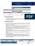 MOF - Perfil de Puesto - Administrador General