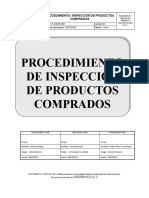 P-Inser-008 Inspeccion de Productos Comprados V.02