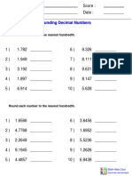 Rounding Decimals Practice - Grades 4, 5, 6