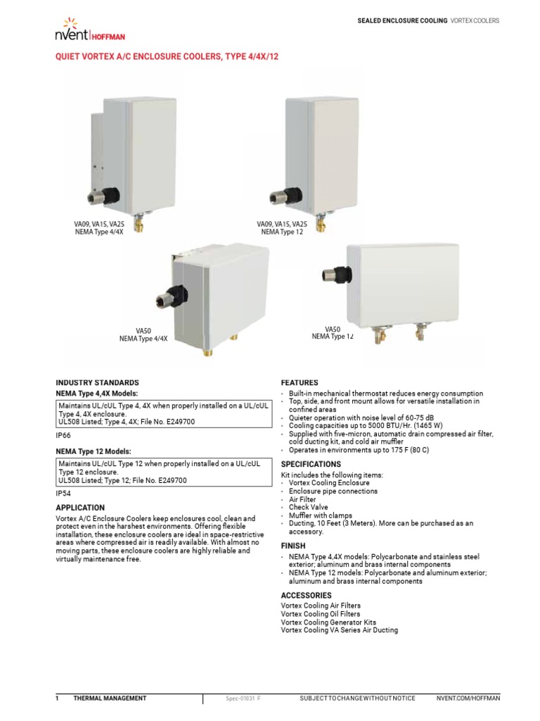 Vortex Coolers HOFFMAN CONPRO PDF Air Conditioning Civil Engineering