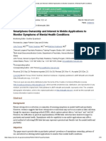 Smartphone Ownership and Interest in Mobile Applications To Monitor Symptoms of Mental Health Conditions