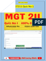 MGT211 Quiz 1 BY AR Lucky Team