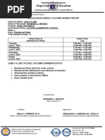 School Heads Weekly Accomplishment Report Rosendo