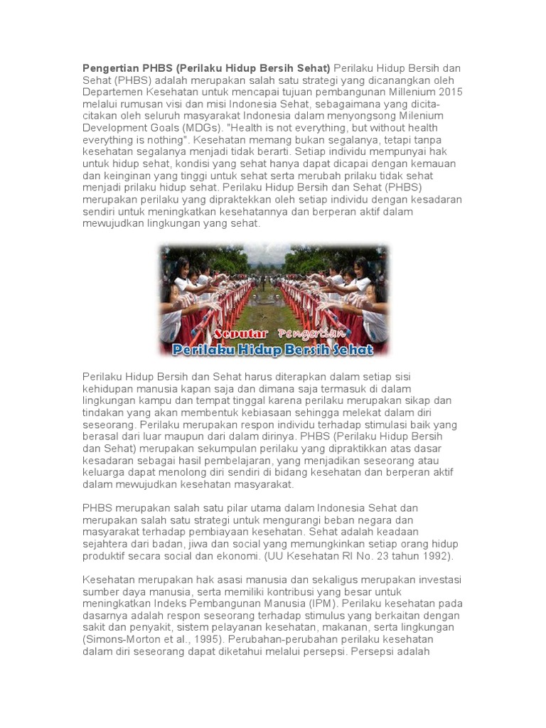 Pengertian Phbs Pdf