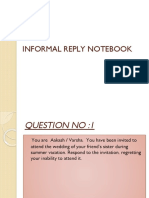 Informal Reply Notebook