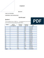 Cost Accounting Questions Chapter 5