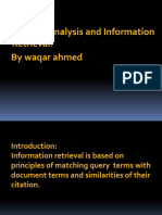 Citation Analysis and Information Retrieval