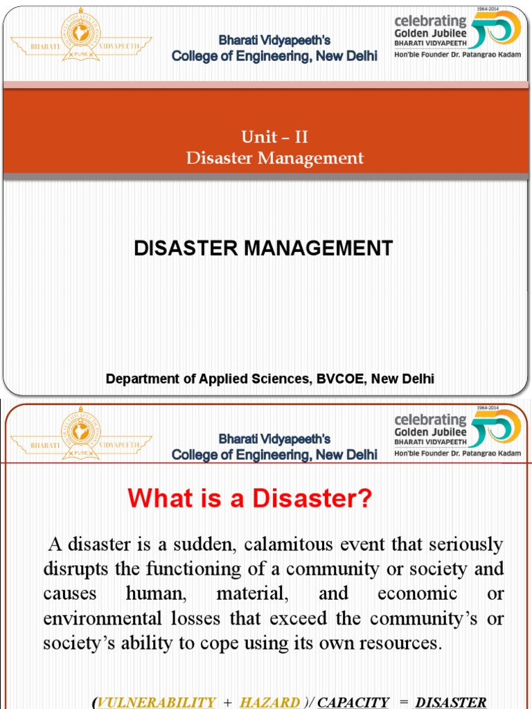 Unit Ii Disaster Management Pdf Cyclone Earthquakes