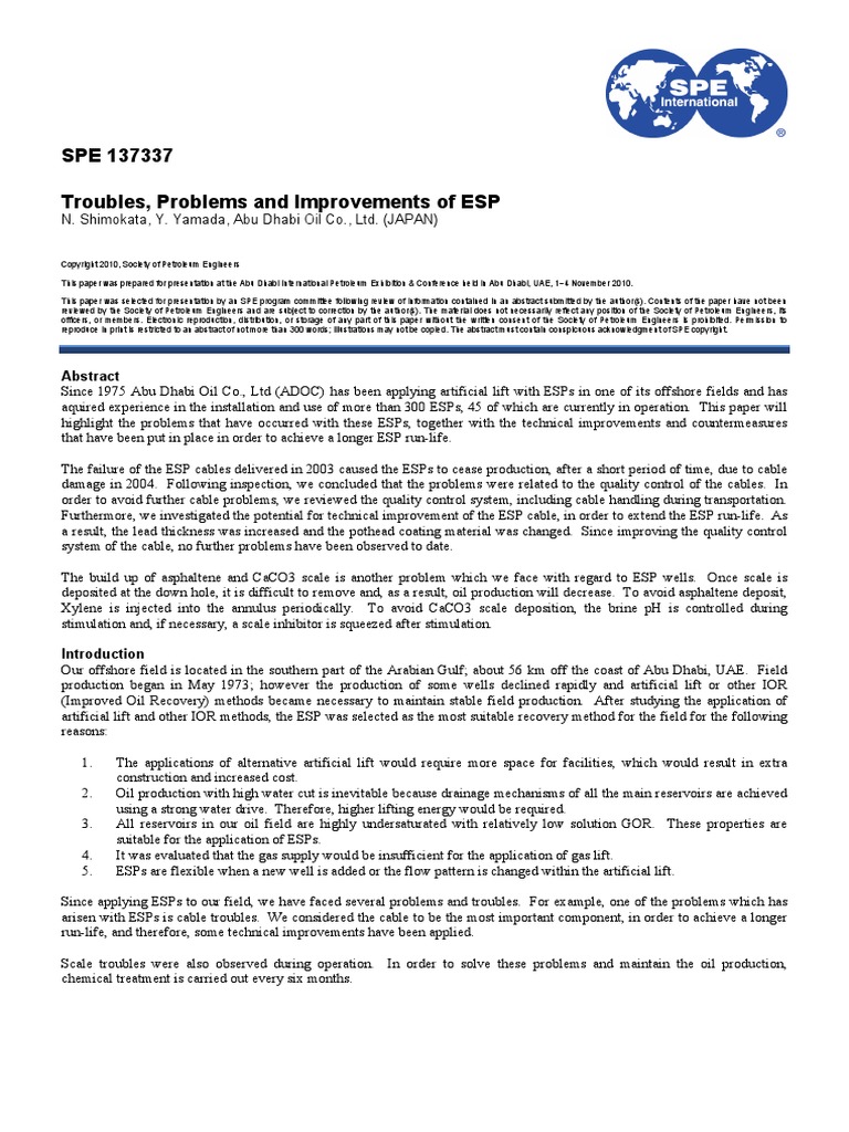 Spe 137337 | PDF | Corrosion | Pump