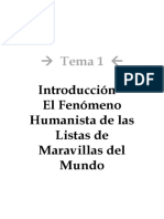 Tema 1 - IntroducciÃ N - El FenÃ Meno Humanista de Las Listas de Maravillas Del Mundo