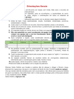 Orientações para o 53o Encontro de Casais com Cristo