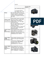 Catálogo Equipamentos Foto Vídeo