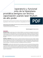 5 Análisis Perioperatorio y Funcional Del Tratamiento de La Hiperplasia Prostática Benigna 1