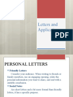 Letters and Applications