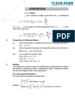 Statistics Formula Class 11