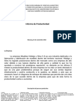 Análisis de productividad en Muebles Hidalgo y Silva C.A