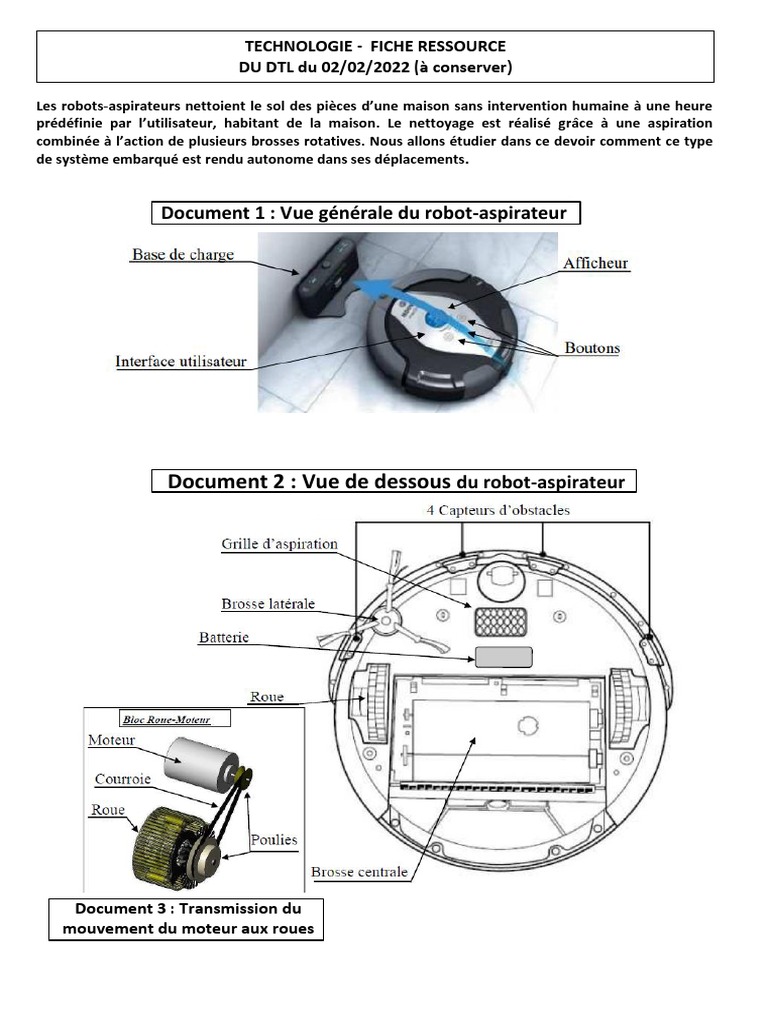 Fonctionnement Du Robot Aspirateur