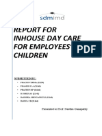 Report For Inhouse Day Care For Employees